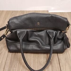 Kate Spade black leather fold over purse